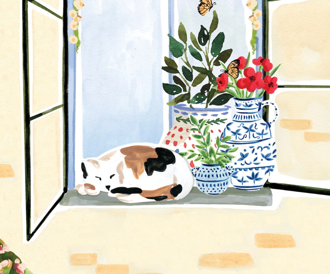 Cat In The Window Art Print, Hallway Wall Art - Image 2