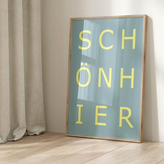 Nice Turquoise Neon Travel Poster