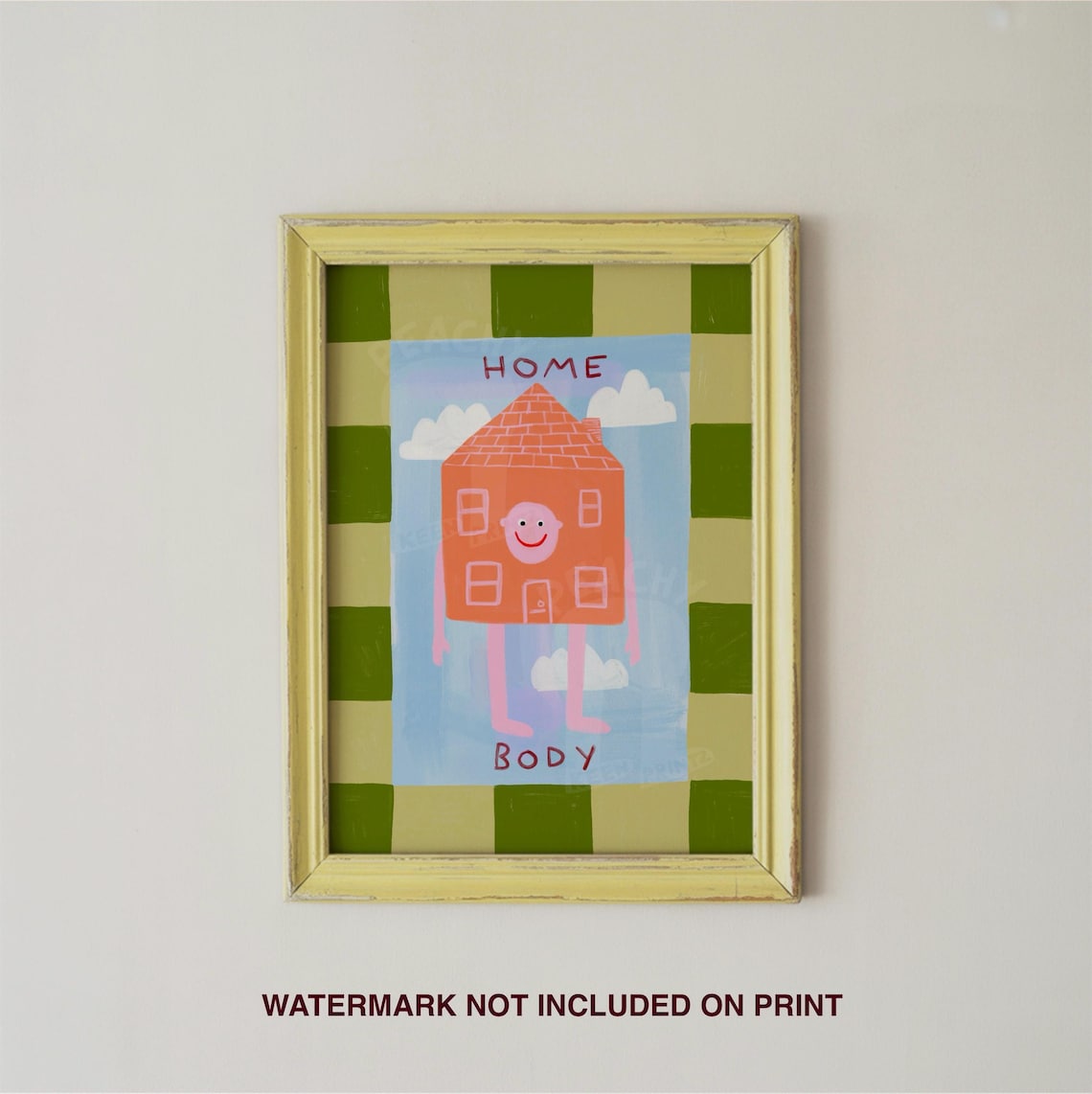 Home Body House Art Print, Cottagecore Family Decor