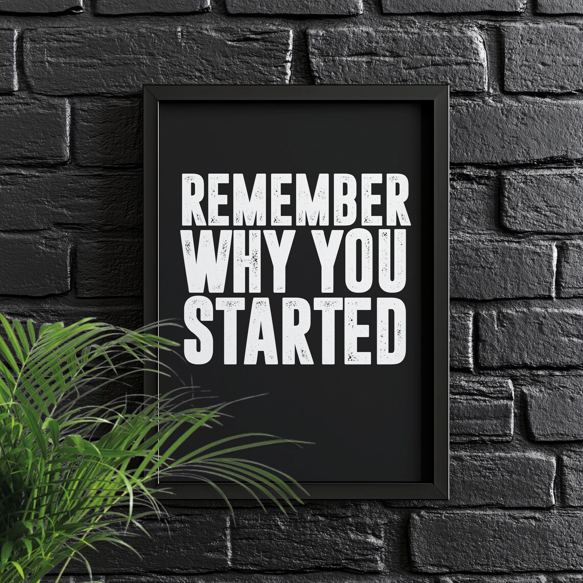 Remember Why You Started Motivational Poster Inspirational Wall Art Minimalist Home Dcor Quotes Gym Motivation
