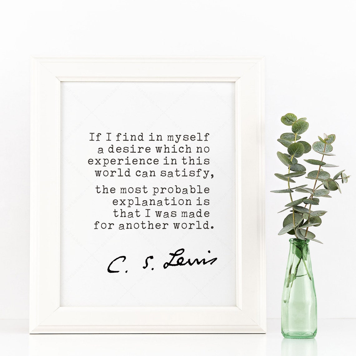 C.S. Lewis Quote Typography Art Print - Image 2