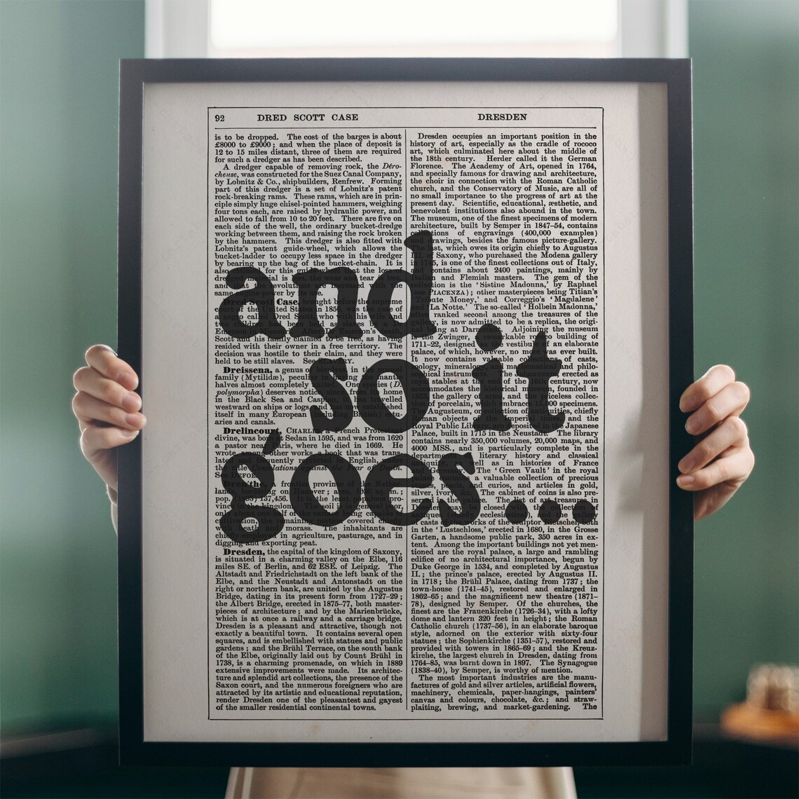 And So It Goes, Kurt Vonnegut Quote Wall Art Print - Image 4