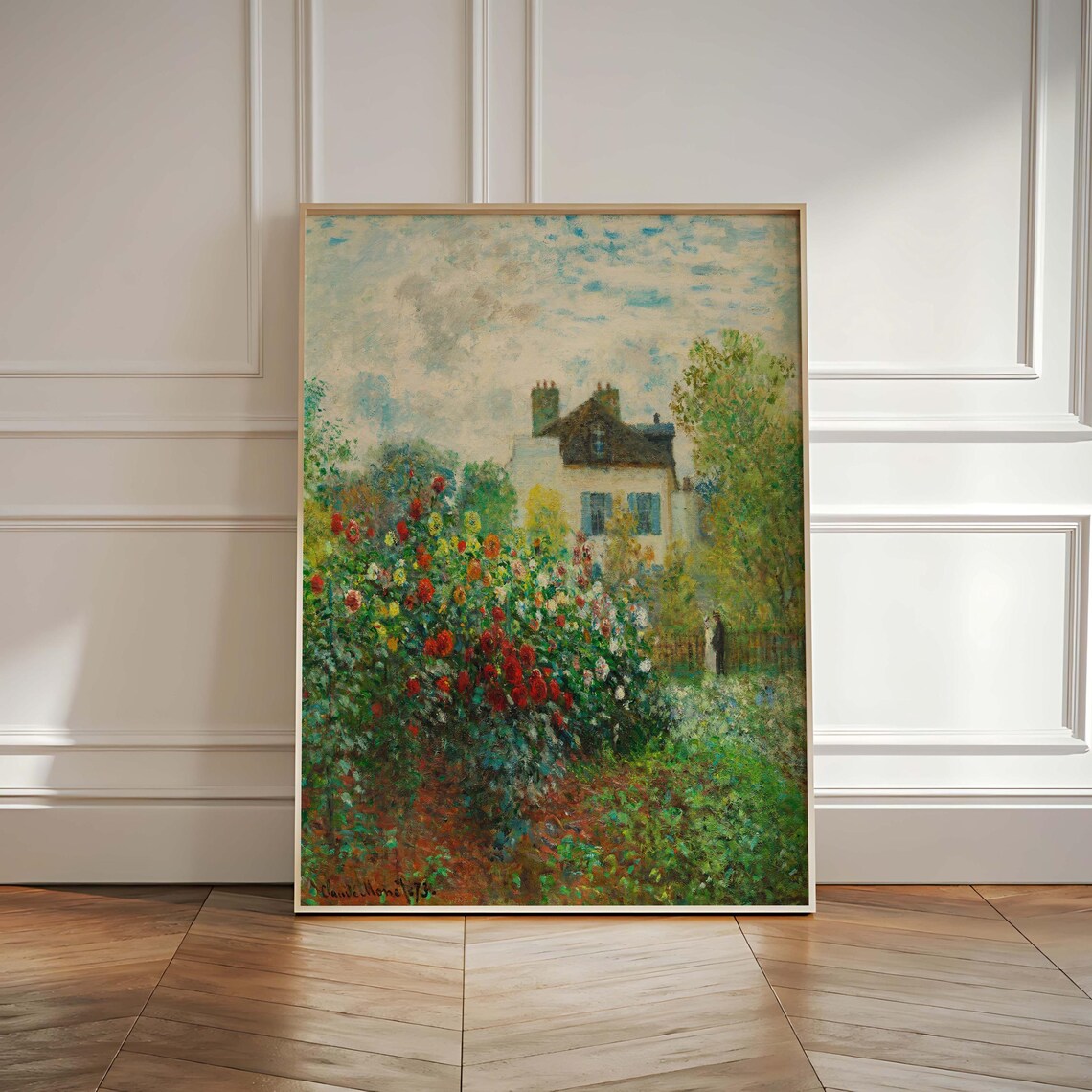 Garden At Argenteuil - Monet Impressionist Print