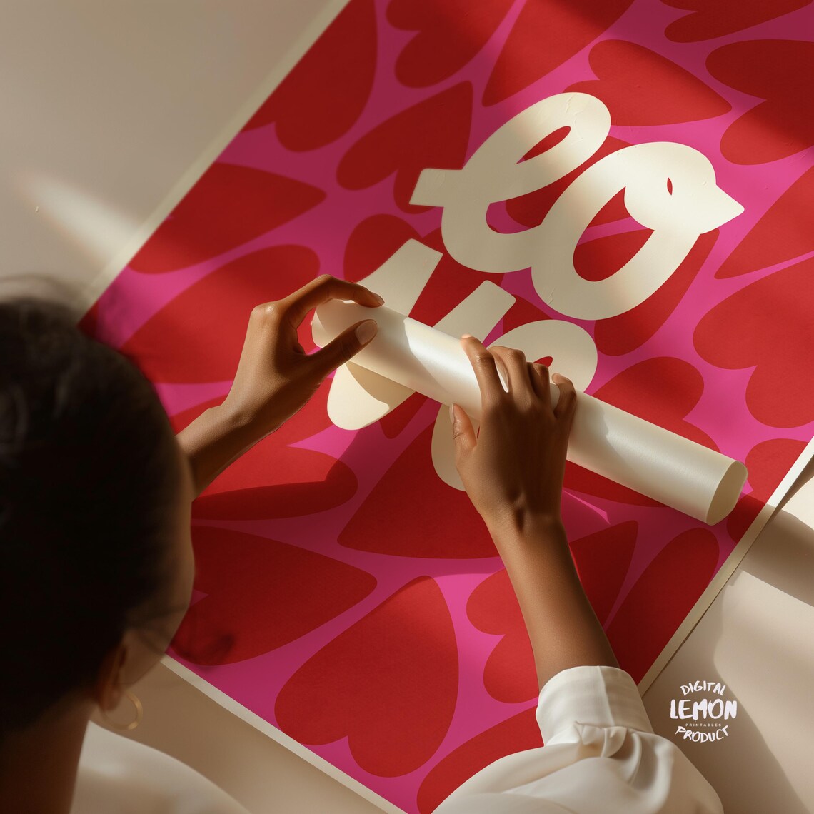 Bold Love Heart Pattern Decor, Valentines Day - Image 4