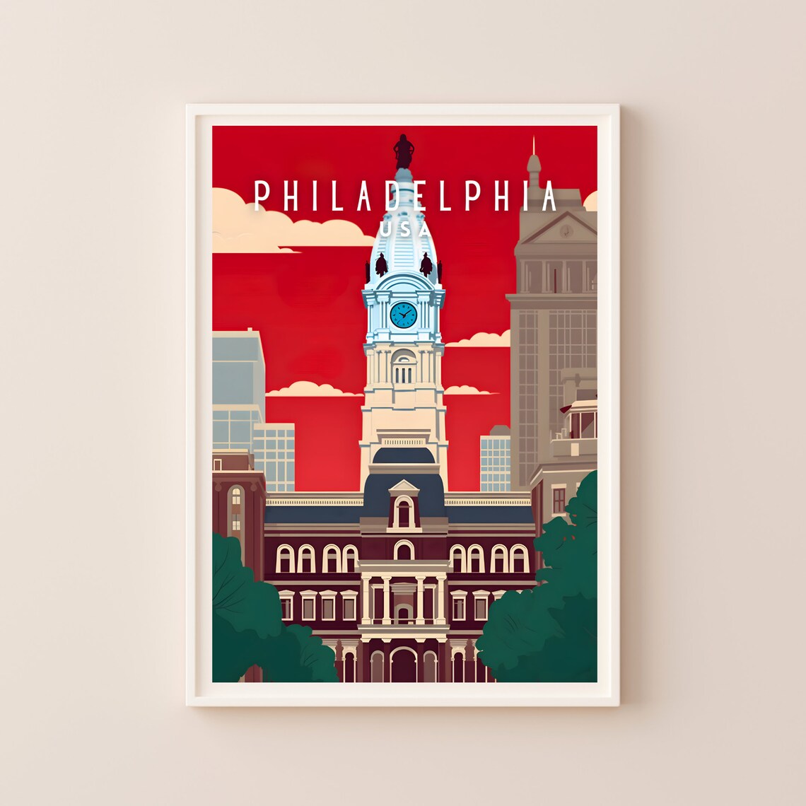 Philadelphia Travel Poster, City Wall Art Print - Image 2