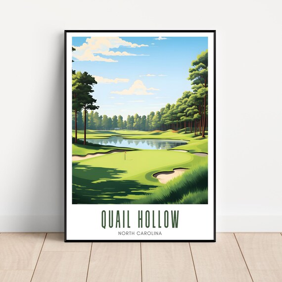 Quail Hollow Poster Quail Hollow Print Quail Hollow Golf Club Quail Hollow Wall Art Quail Hollow Golf Course Golf Gift Idea Office
