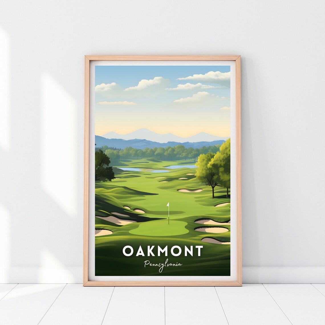 Oakmont Golf Course Travel Poster, Country Club Print - Image 2