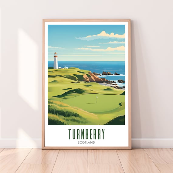 Turnberry Poster Turnberry Print British Golf Turnberry Wall Art Turnberry Golf Course Golf Gift Idea Scottish Golf Course