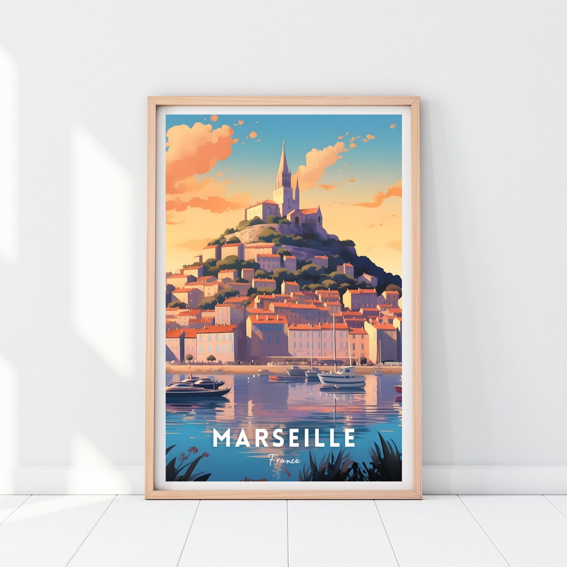 Marseille Travel Poster Marseille Wall Art Marseille Print Marseille Wall Art France Print France Poster Marseille Gift - Image 2