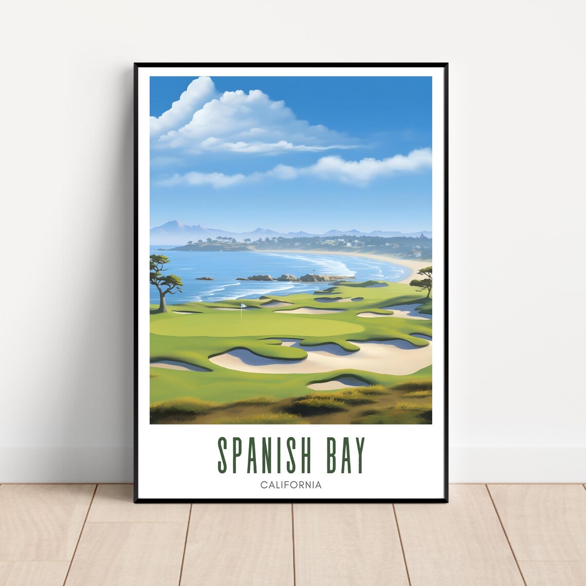 Spanish Bay California Golf Course Ocean View Links Sports Poster