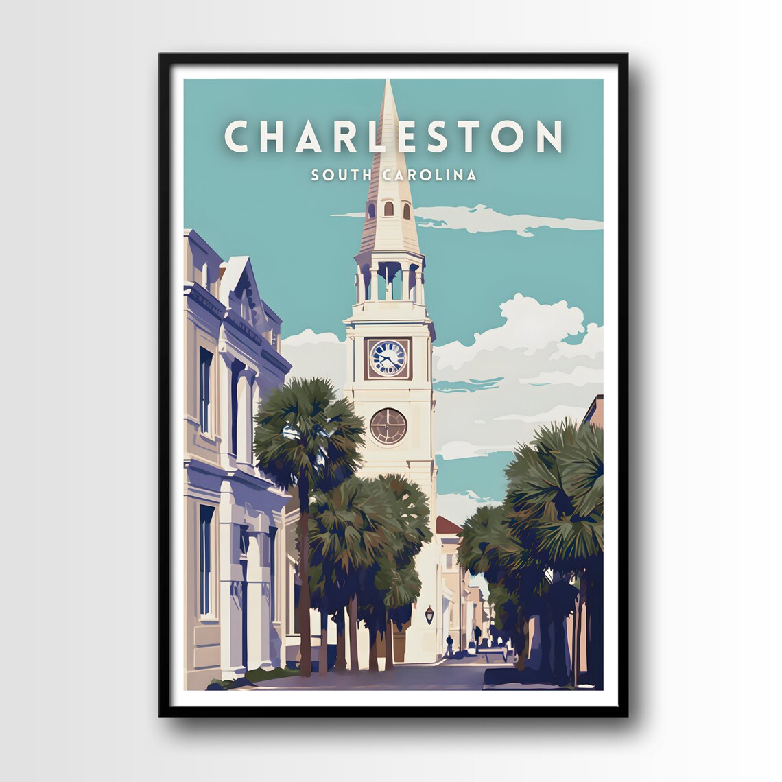 Charleston Travel Poster Art Print, Travel Poster