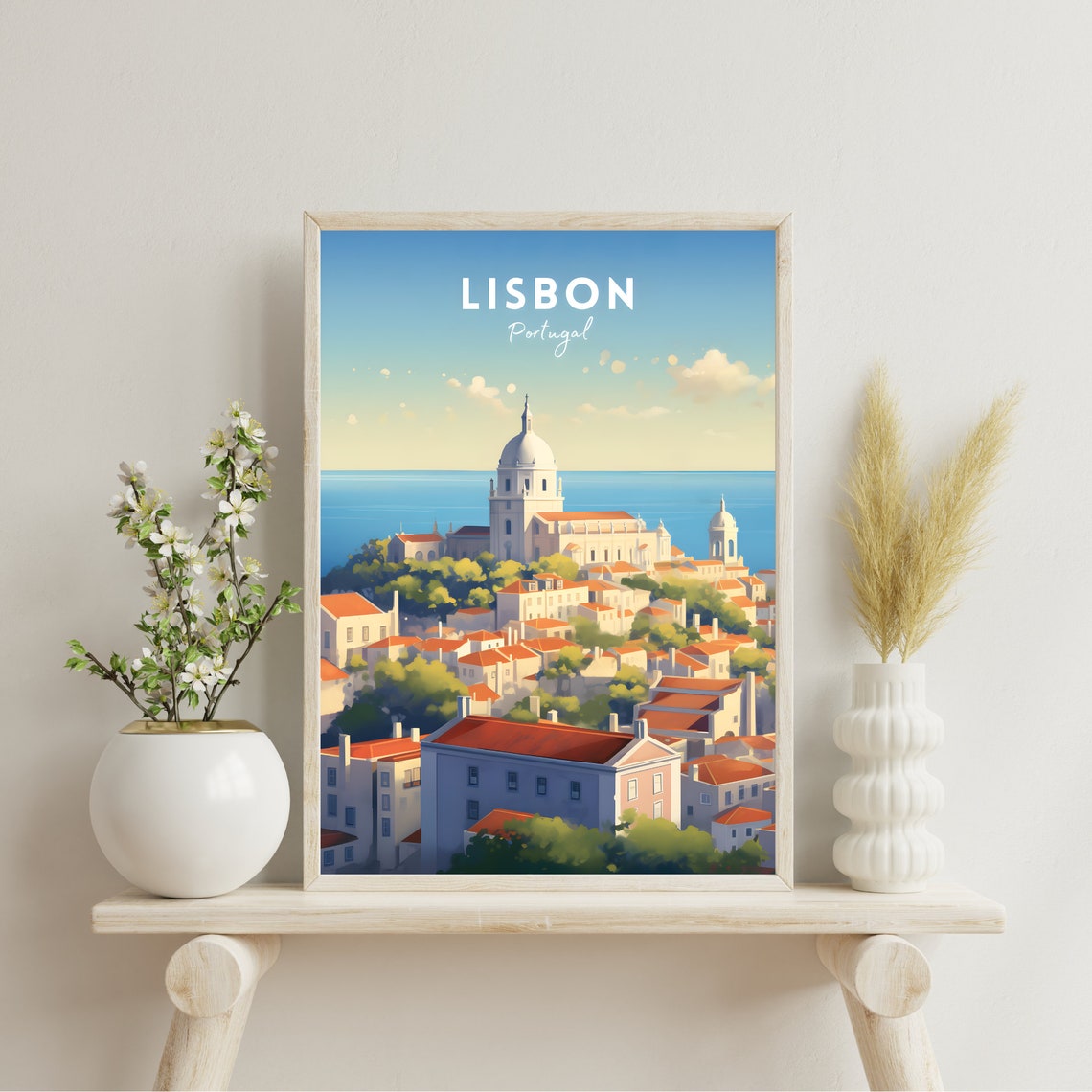 Lisbon Travel Poster Lisbon Print Lisbon Wall Art Portugal Print Portugal Poster Portugal Wall Art Portugal Gift - Image 2