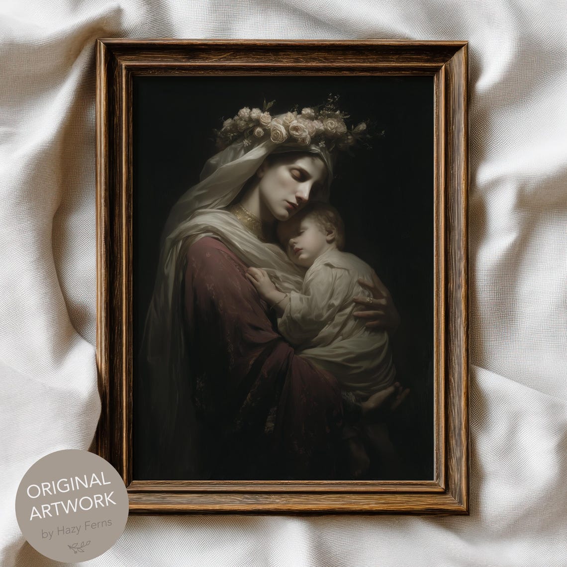 Madonna And Child Gothic Icon Art Print