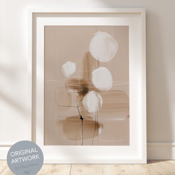 Abstract Shapes Art Print, Boho Minimalist Decor