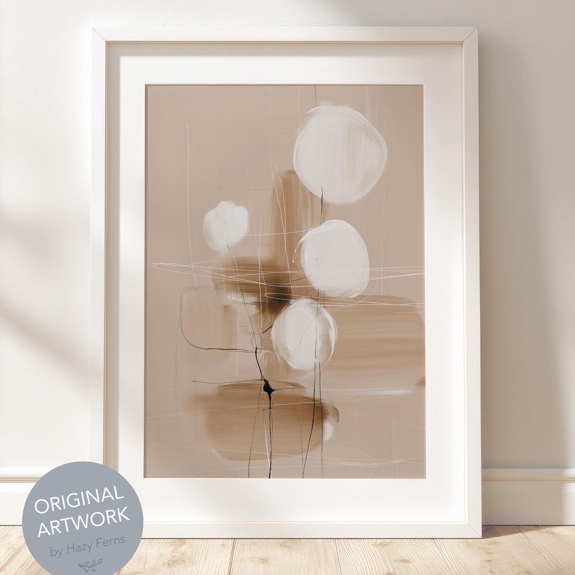 Abstract Shapes Art Print, Boho Minimalist Decor