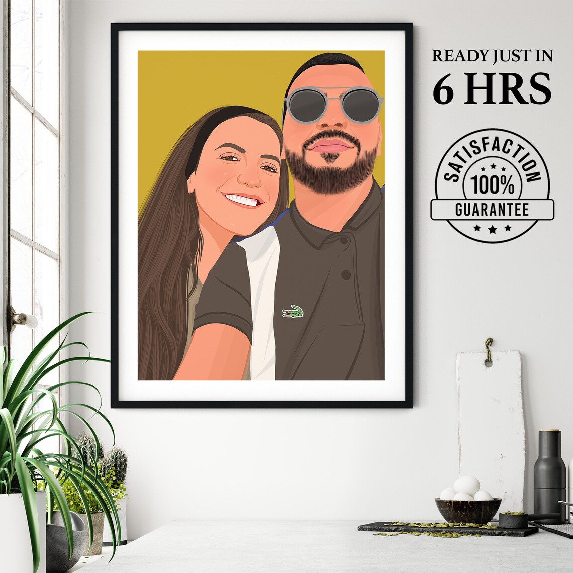 Custom Minimalist Faceless Portrait Art Print