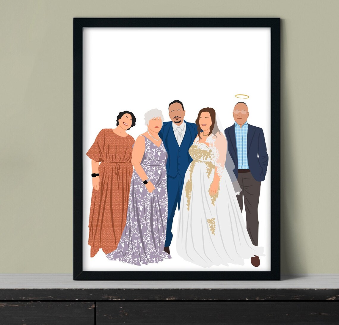 Handmade Custom Portrait, Personalized Gift For Her - Image 2
