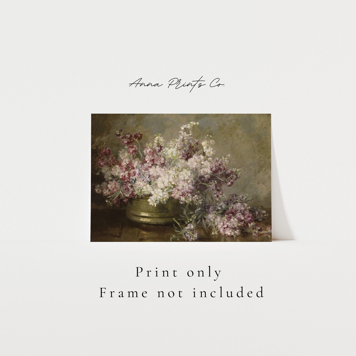 Antique Still Life With Flowers, Vintage Floral Art Print - Image 3
