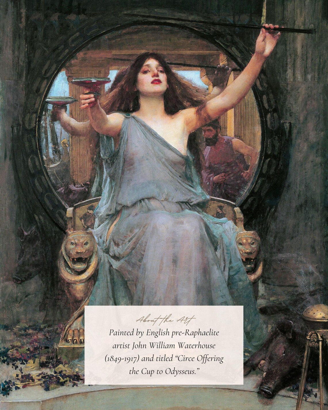 Circe Offering the Cup to Odysseus, Pre-Raphaelite Art Print - Image 2