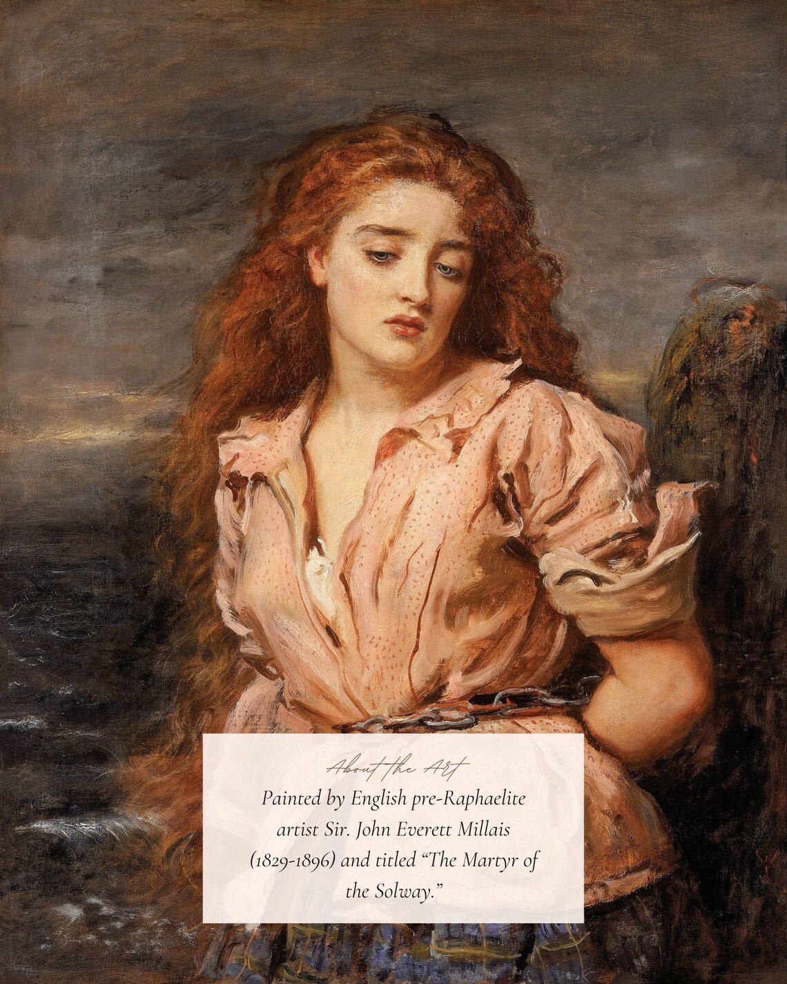 The Martyr Of The Solway, Pre-Raphaelite Art Print - Image 2