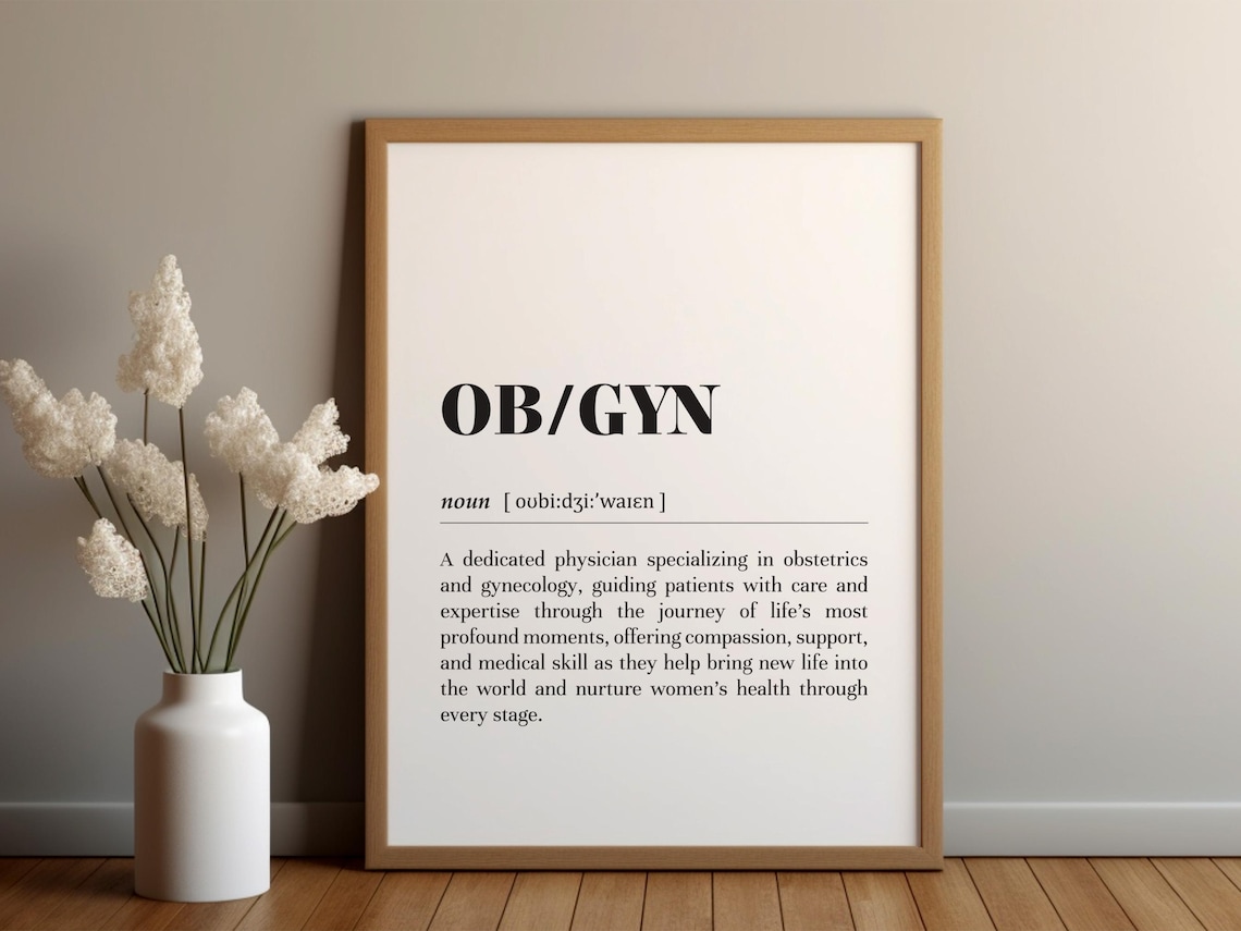 OBGYN Definition Text Poster, Doctor Appreciation
