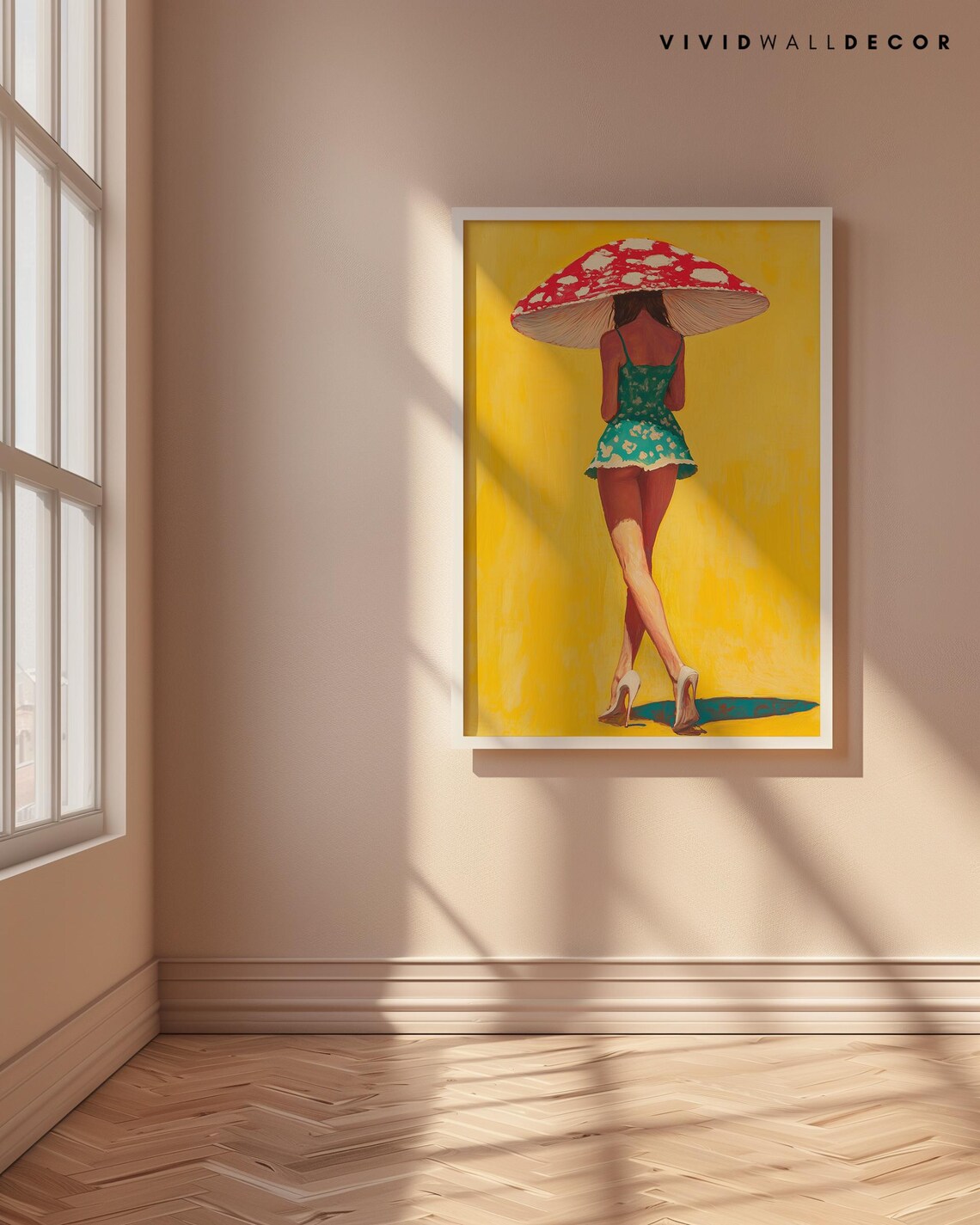 Whimsical Amanita Mushroom Woman, Surrealist Art Print - Image 4