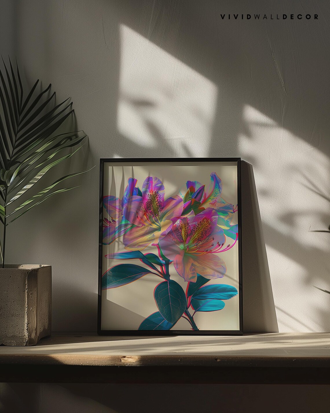Neon Orchid Blossom Bold Vivid Modern Botanical Beauty Poster - Image 3