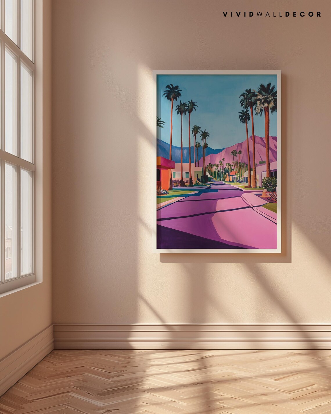 Palm Springs Palm Tree Avenue Retro Desert Street Art Poster - Image 4