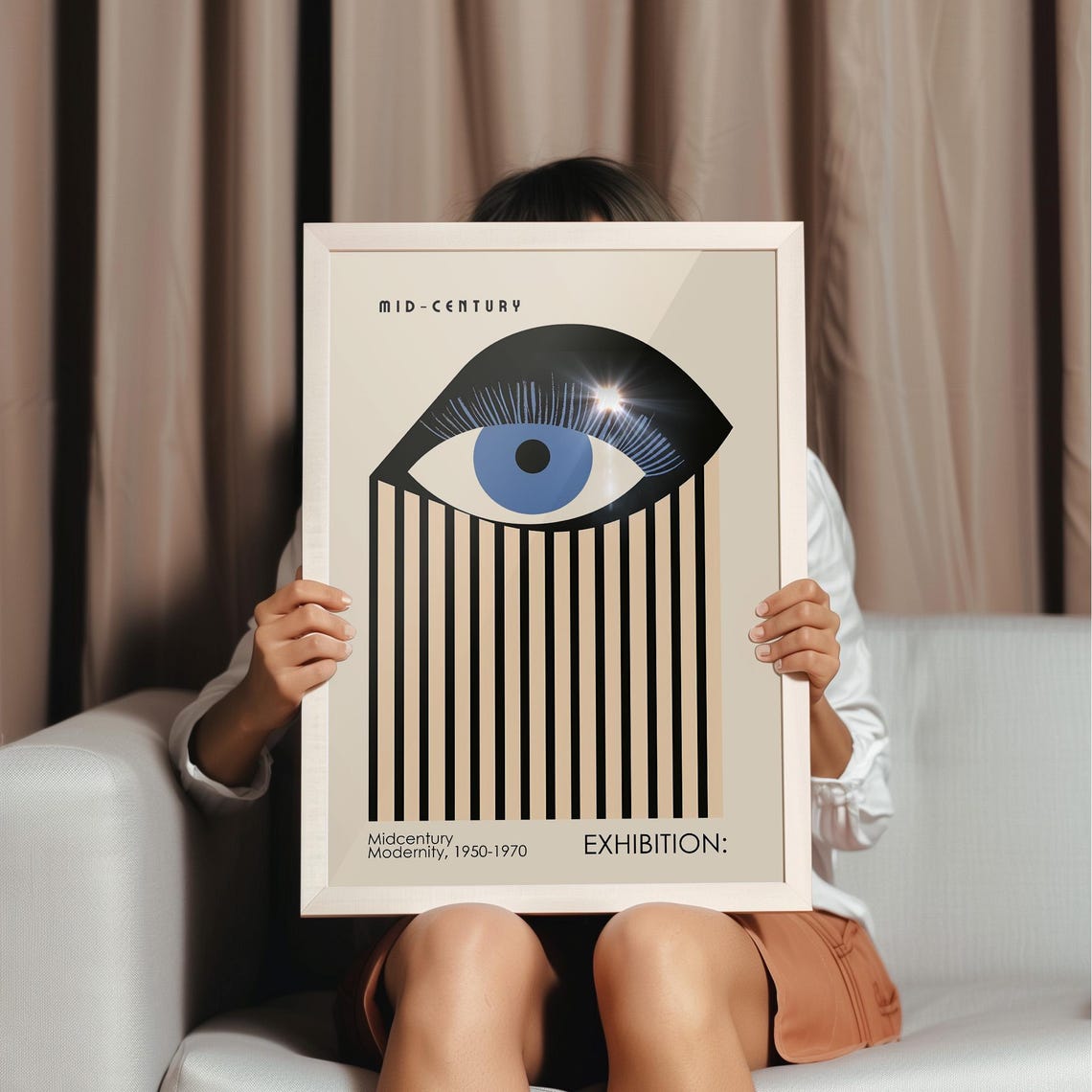 Mid Century Eye Graphic Stripes 1950s 1970 Modernity Exhibition Poster