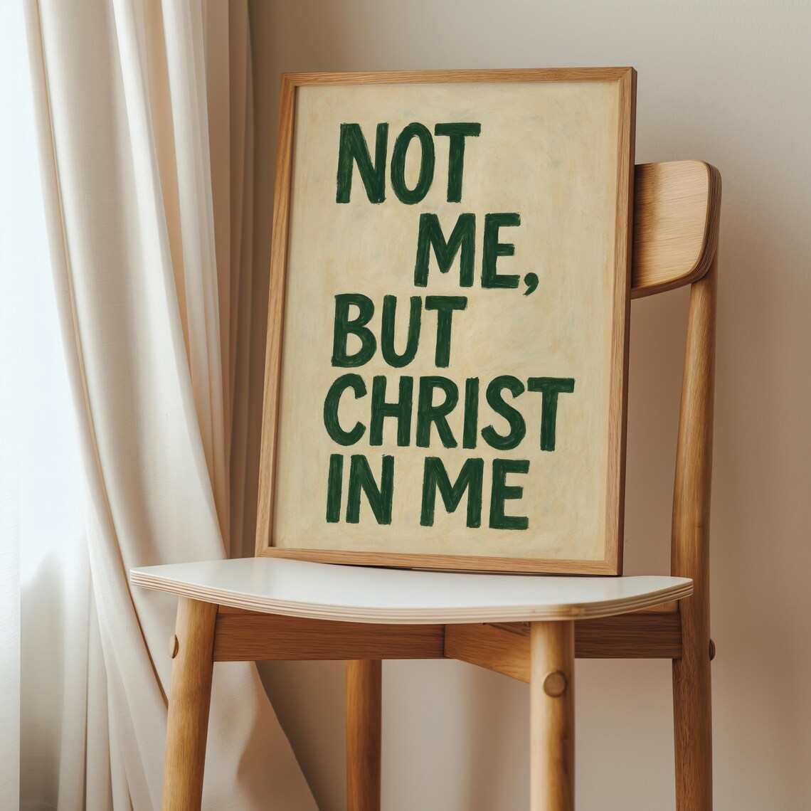 Christian Quote Print Not Me But Christ In Bible Verse