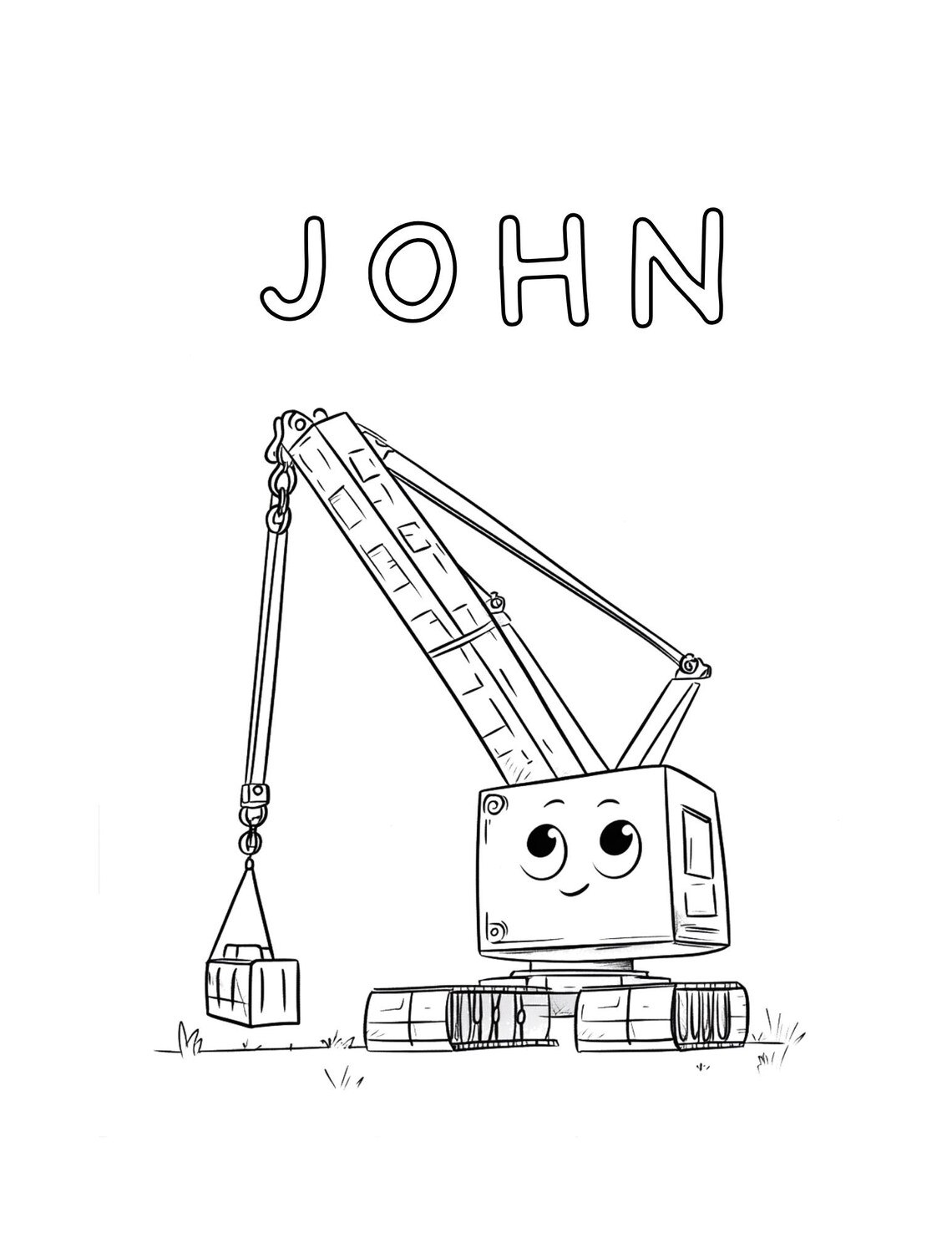 Personalized Kids Construction - Activity Print - Image 2