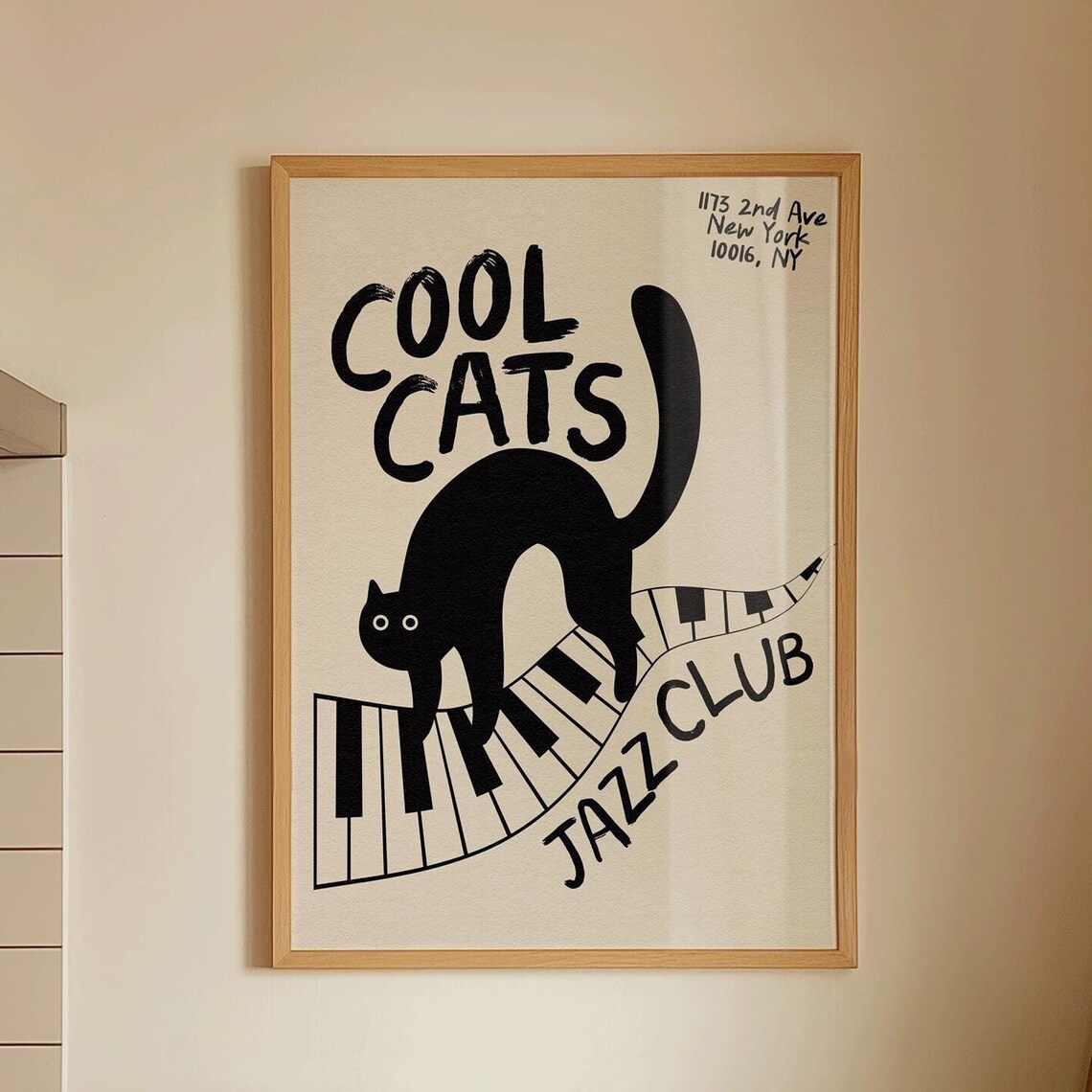 Cool Cats Jazz Club, Vintage Music Poster