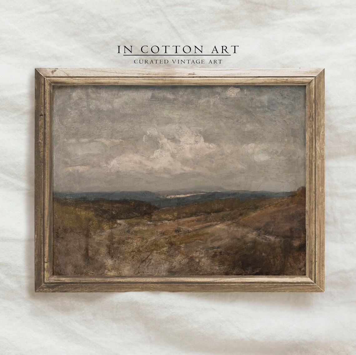 Vintage Abstract Landscape Art Print, Rustic Neutral - Image 4