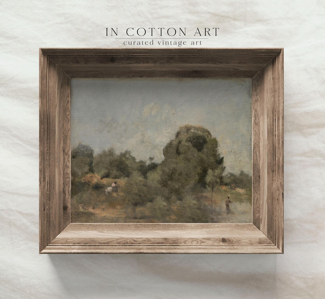 Vintage Olive Tree Landscape, Countryside Art Print - Image 4