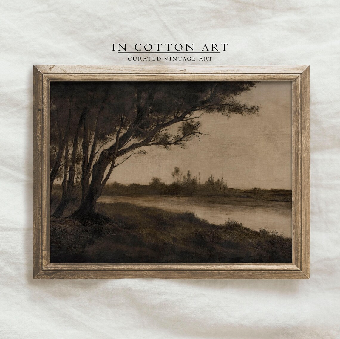 Moody Countryside Scenery, Vintage Rustic Art Print - Image 3