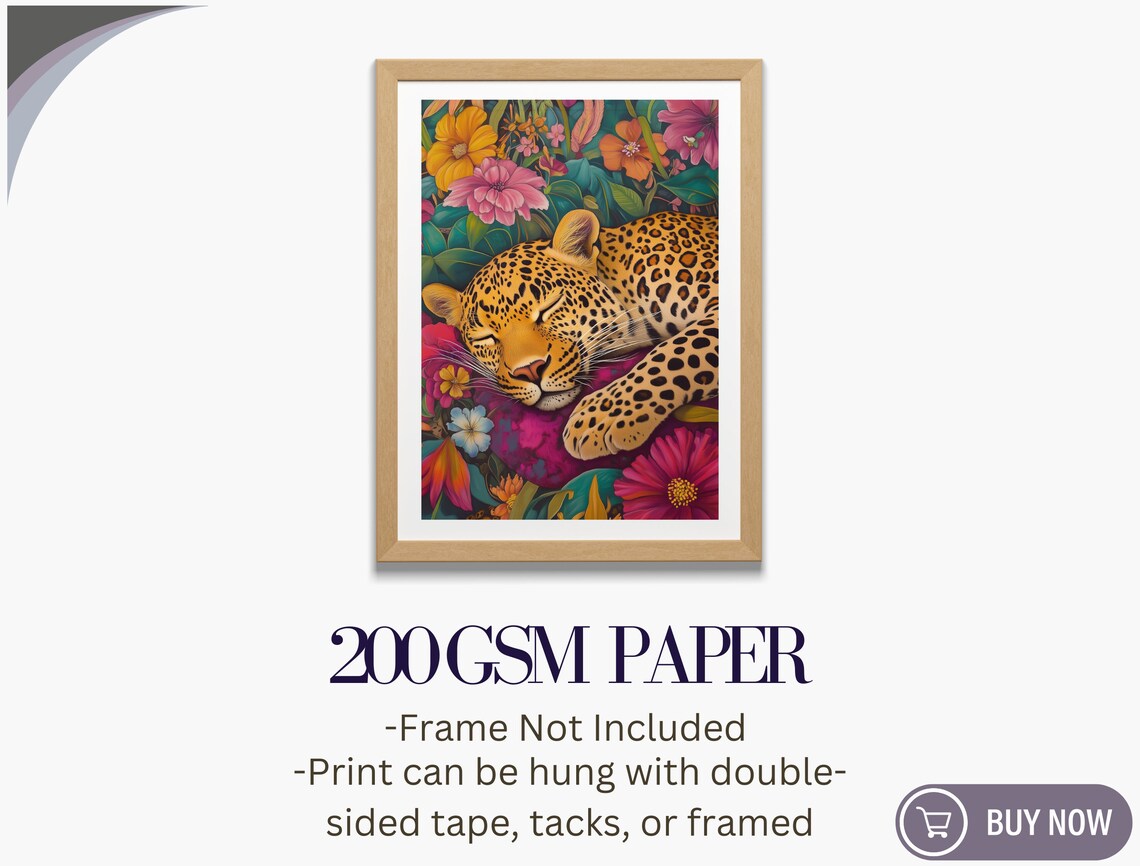 Maximalist Leopard Art Print, Bold Animal Portrait - Image 6