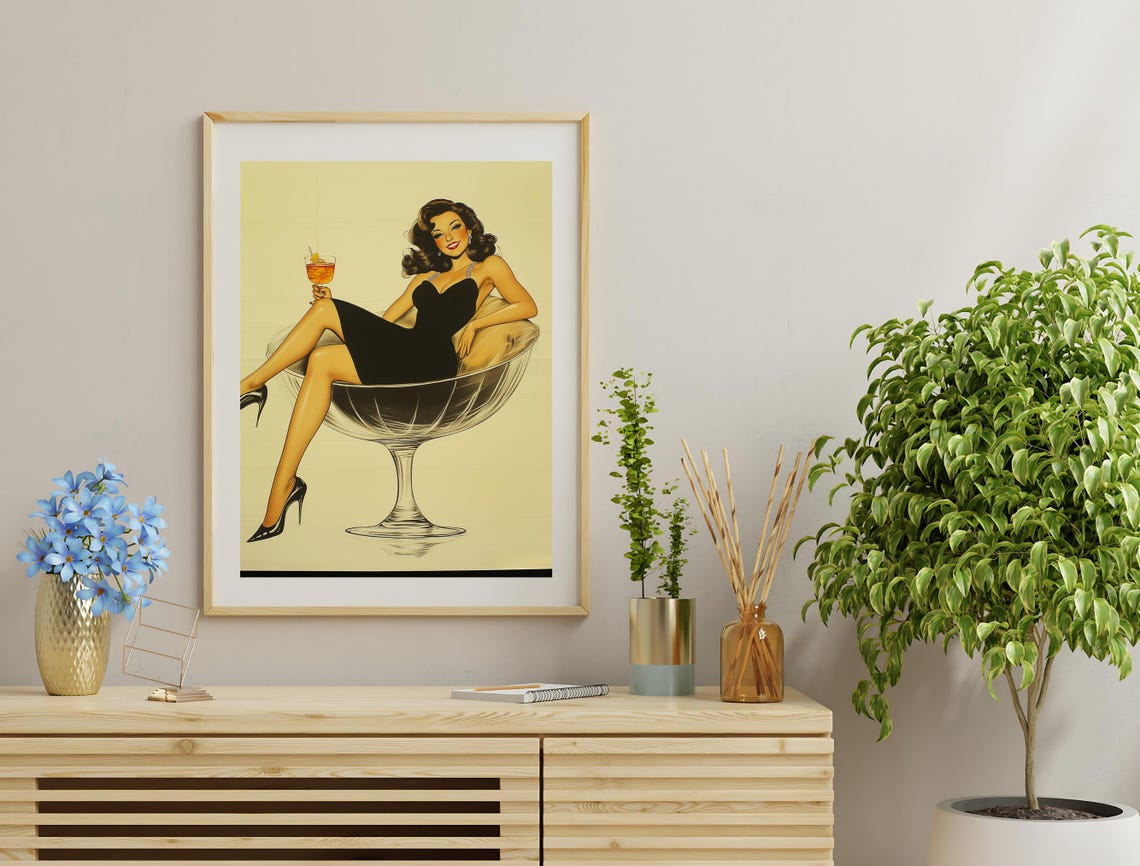 Retro Wall Art Prints Vintage Pin Up Art Home Decor Art Deco Classic Posters Great Gift For Him Her - Image 3