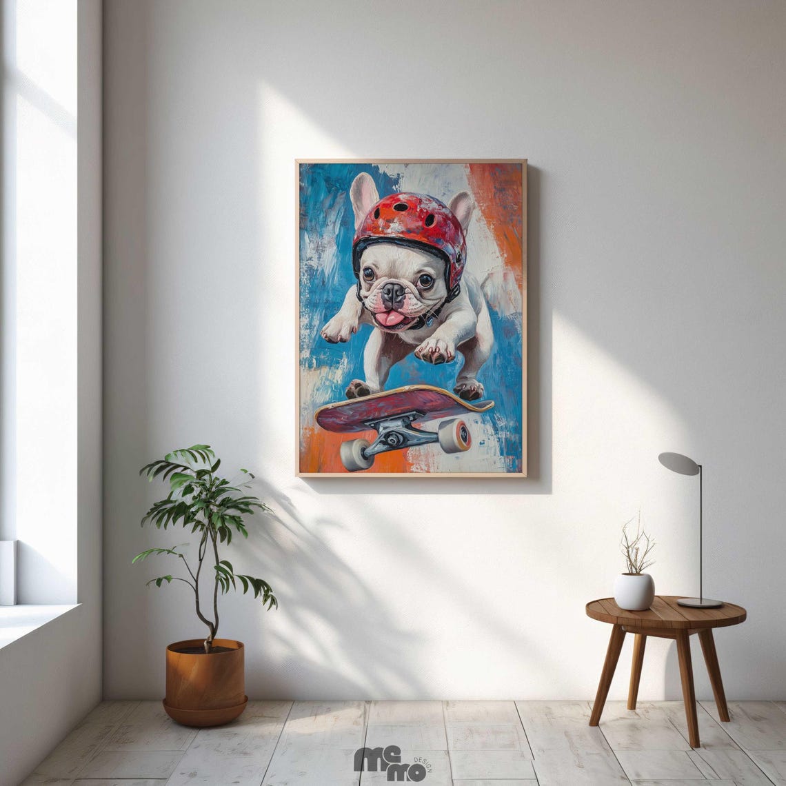 French Bulldog Skater Dog, Kids Room Nursery Decor - Image 5