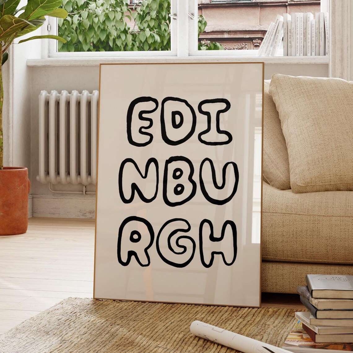 Edinburgh Wall Art Scotland City Art Print Edinburgh Aesthetic Wall Art Trendy Travel Poster Cute Travel Quote Print - Image 3
