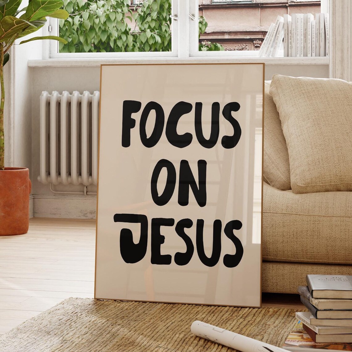 Christian Quote Wall Art Bible Verse Print Christian Girl Aesthetic Print Modern Christian Wall Art Jesus Quote Art Print - Image 3