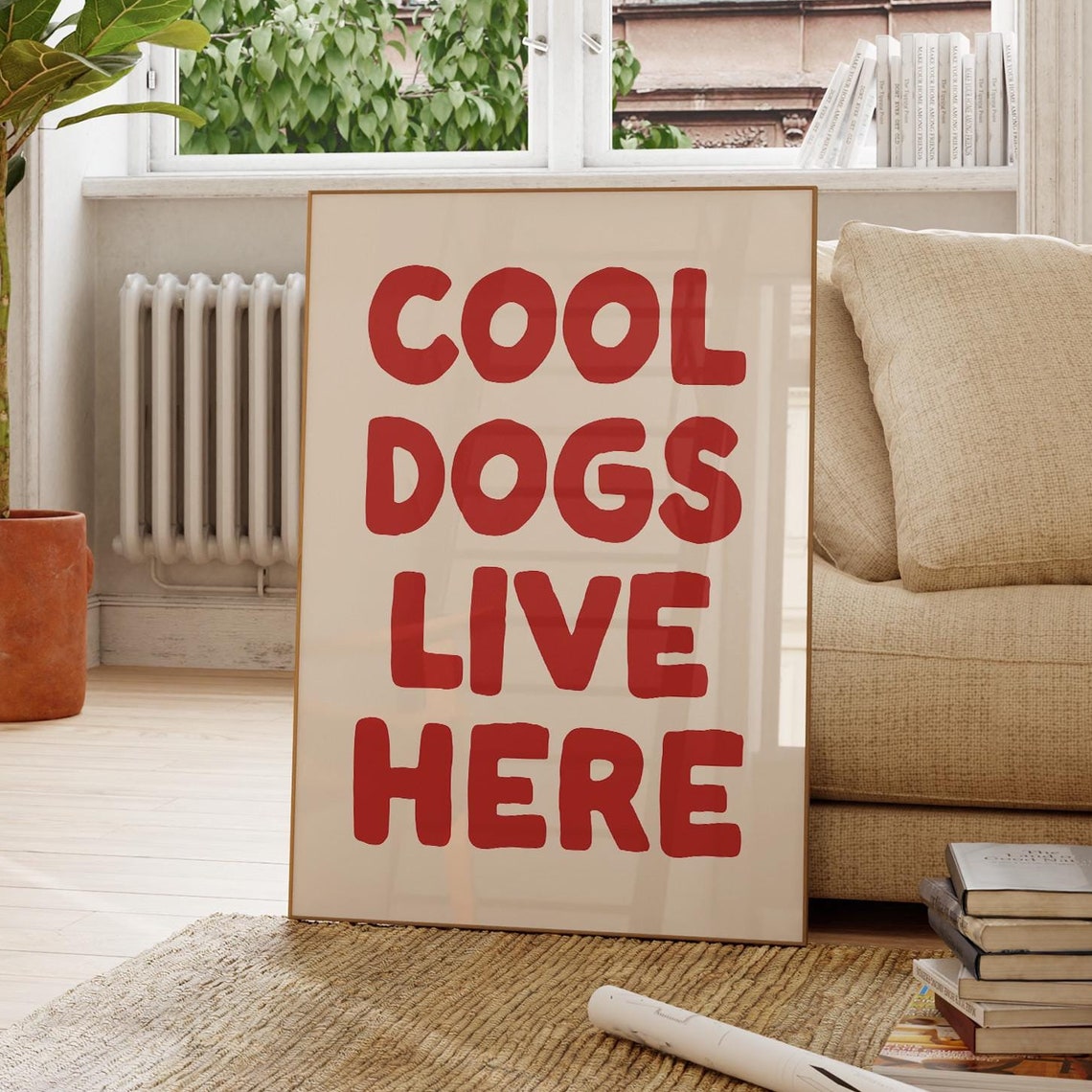 Cute Dog Print Dog Quote Wall Art Funny Dog Quote Print Dog Lover Gift Dog Mom Gift Aesthetic Dog Wall Art