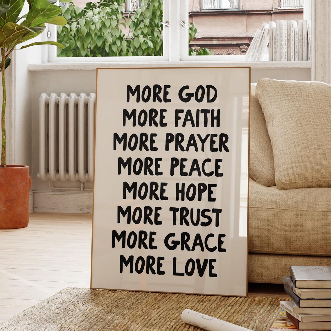 Christian Aesthetic Wall Art Cute Christian Print Christian Girl Wall Art Girly Print Motivational Quote Poster Bible Print - Image 3