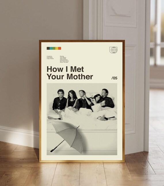 How I Met Your Mother TV Show Minimalist Retro Fan Art Poster