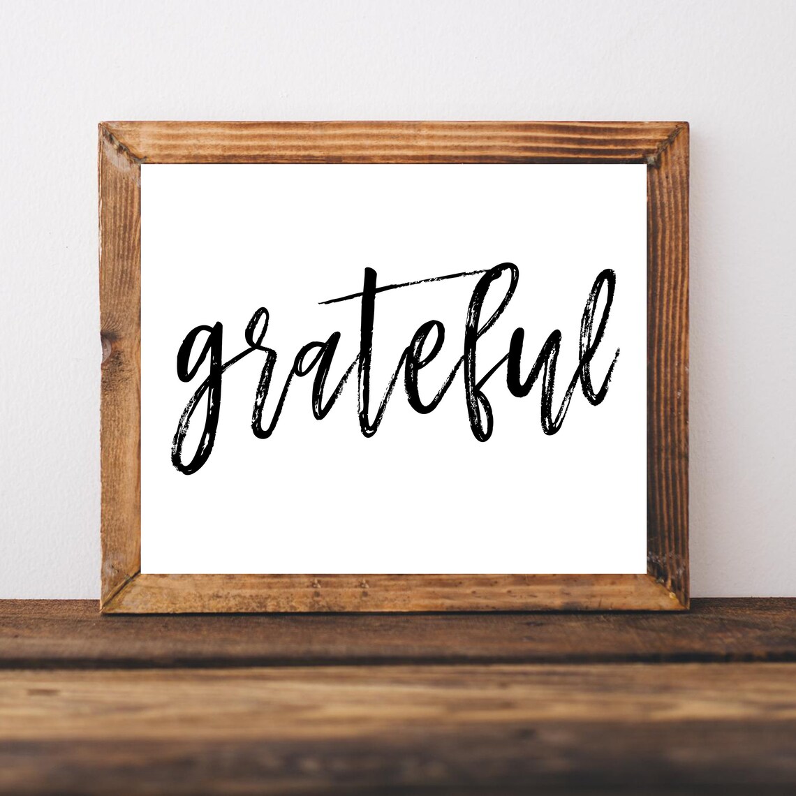 Thanksgiving Grateful Sign, Farmhouse Fall Art Print