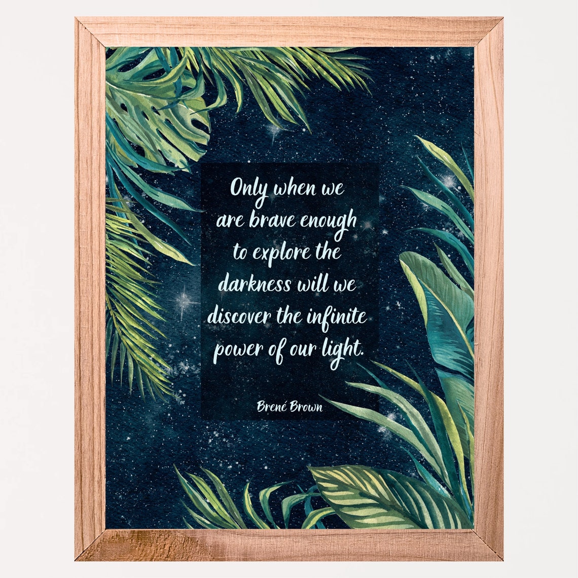 Brene Brown Infinite Power Of Our Light Night Jungle Starry Poster - Image 4