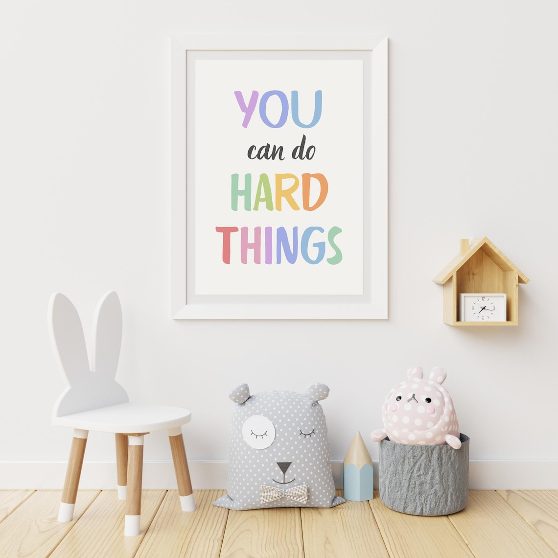You Can Do Hard Things Kids Affirmations Poster - Image 2
