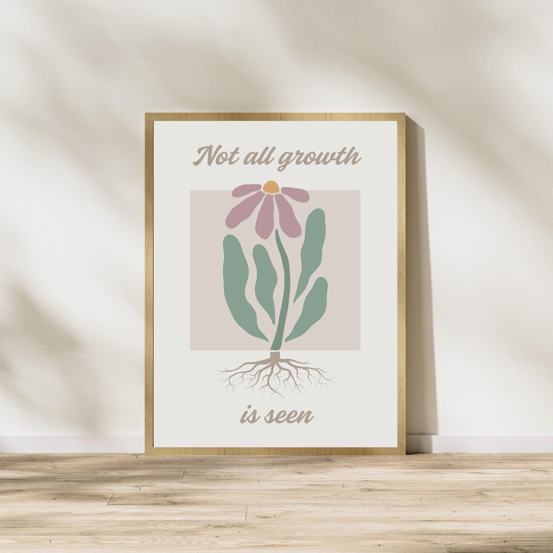 Not All Growth Is Seen Mental Health Flower Roots Quote Poster - Image 5