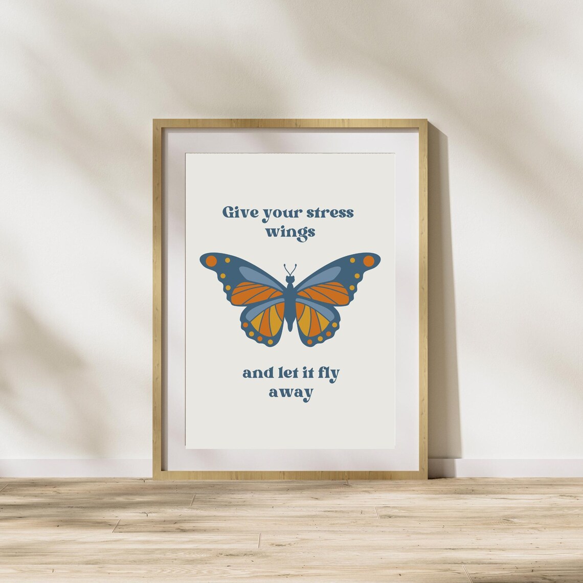 Give Your Stress Wings Monarch Butterfly Quote Stress Relief Poster - Image 3