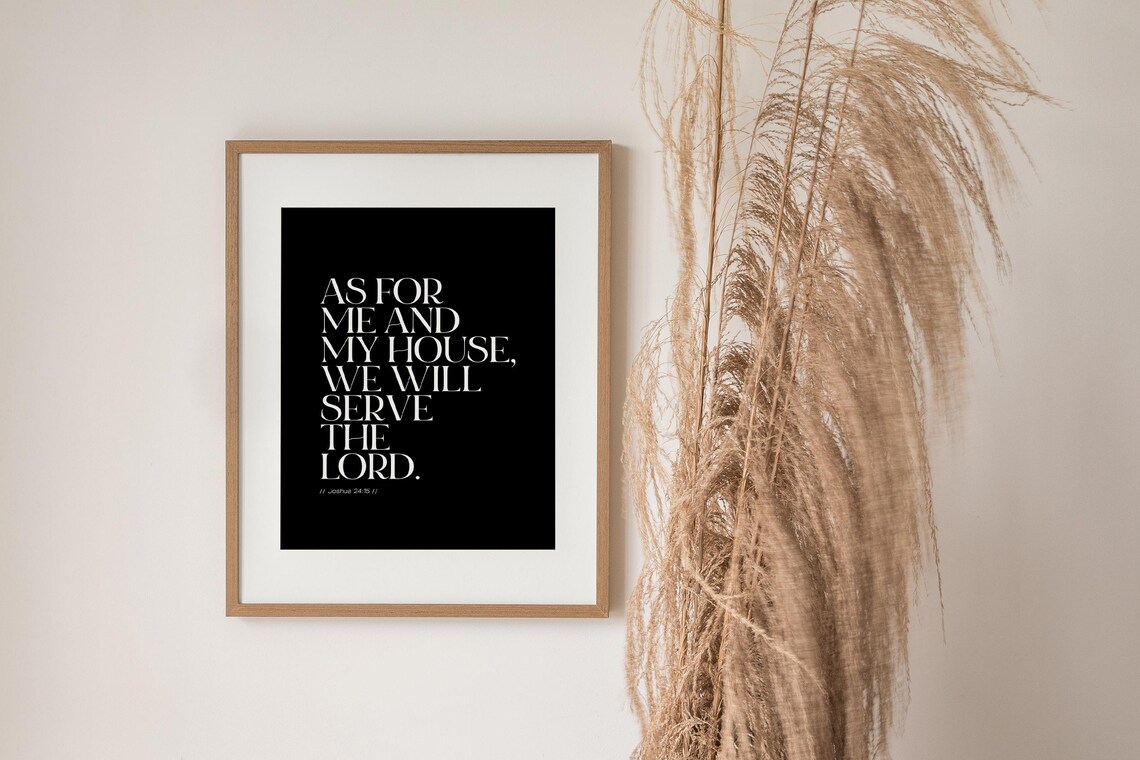As For Me And My House Bible Verse Art Print - Image 2
