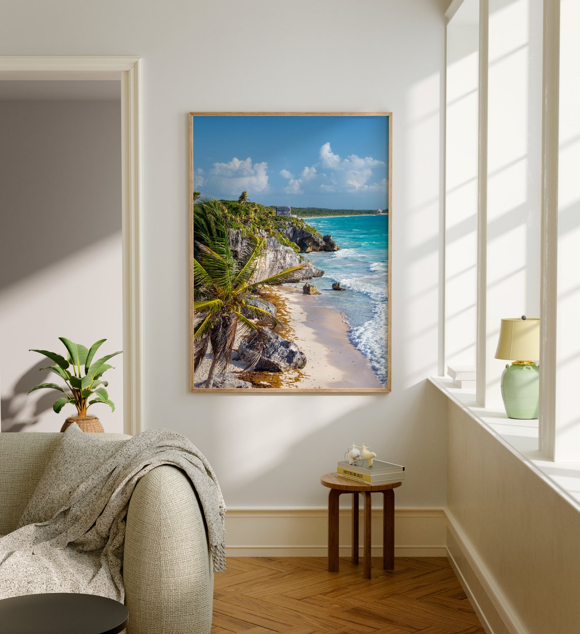 Tulum Mexico Mayan Ruins Cliff Caribbean Beach Turquoise Poster - Image 5
